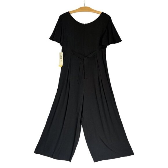 Vintage Jeffrey & Dara by Linda Hutley Black Loose Wide Leg Jumpsuit Size 6 NWT - Picture 5 of 10